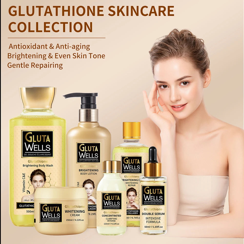 Glutathione Beauty Skincare Products Face Cream Facial Care Essence Cleanser Moisturizing Body Lotion Essential Oil Shower Gel