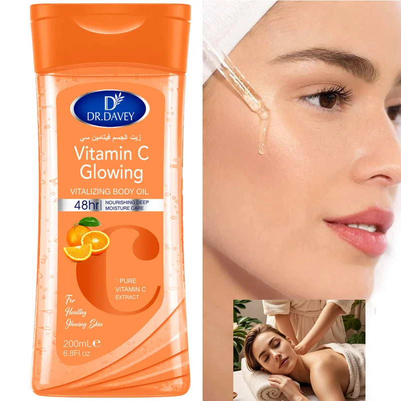 DR.DAVEY VITAMIN C Skin Care3Set Body Lotion+Soap+Body Oil Four Seasons Skin Care Set Gift Cleansing Hydrating and Moisturizing